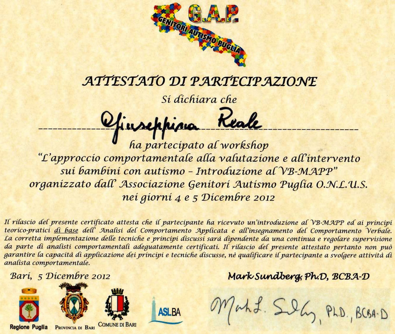 ATTESTATO 1 PARTECIPAZIONE WORKSHOP 03